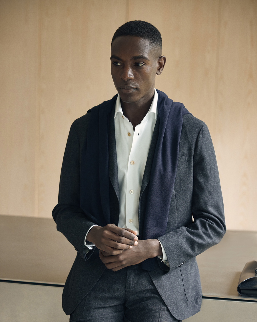 Men | Suits | Boglioli | K Jacket Light Flannel Suit Dark Grey