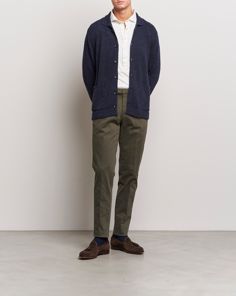 Men | Trousers | Boglioli | Cotton Twill Trousers Brown