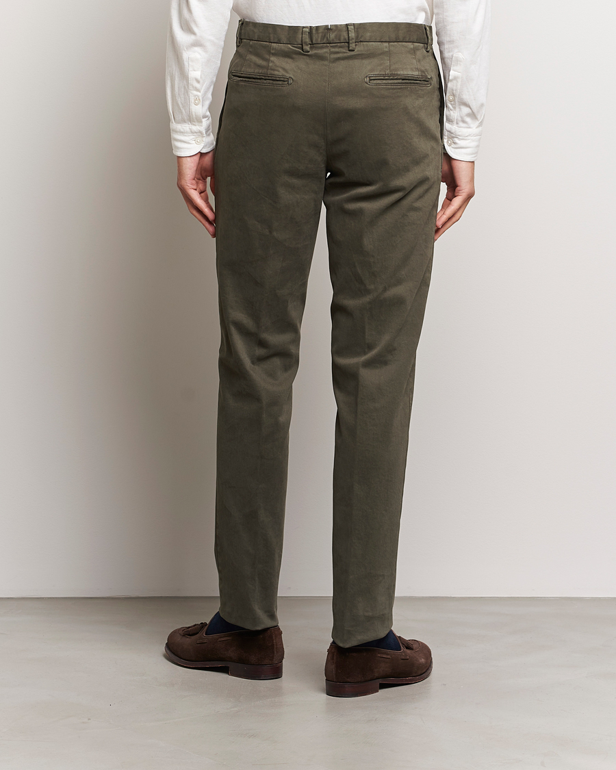 Men | Trousers | Boglioli | Cotton Twill Trousers Brown