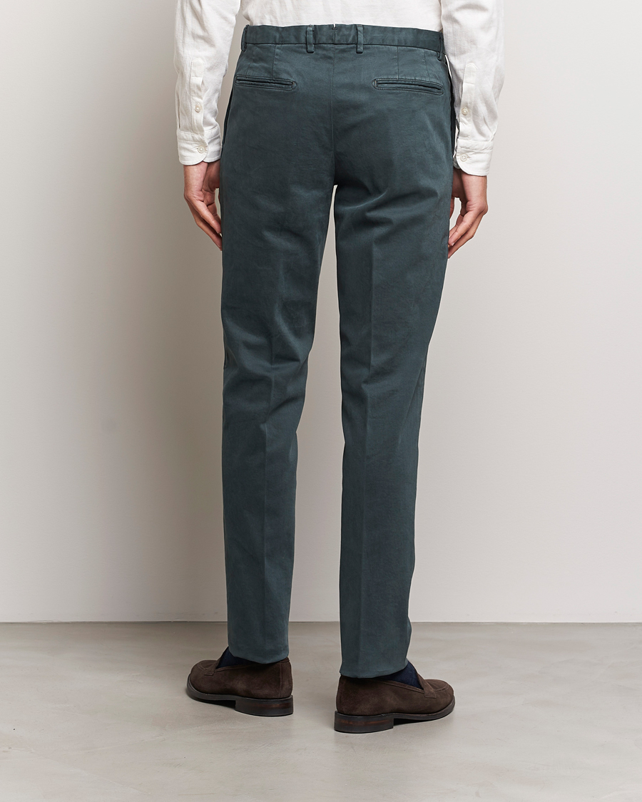 Men | Trousers | Boglioli | Cotton Twill Trousers Navy
