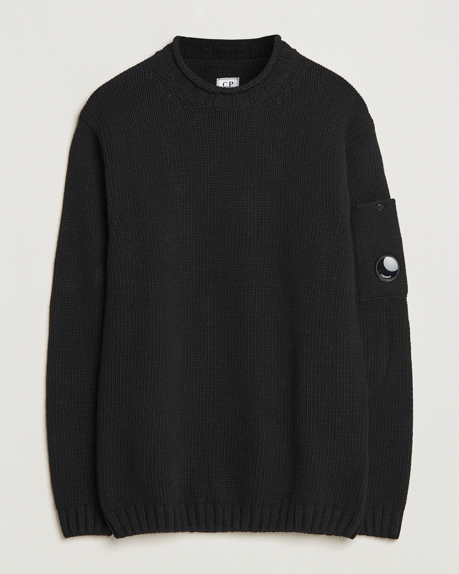 Men | Sweaters & Knitwear | C.P. Company | Knitted Lambswool Turtleneck Black