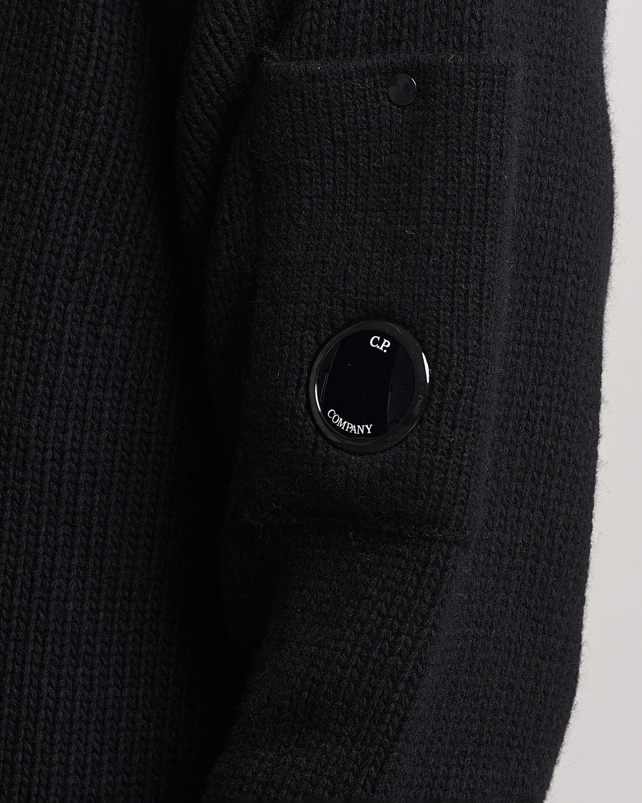Men | Sweaters & Knitwear | C.P. Company | Knitted Lambswool Turtleneck Black