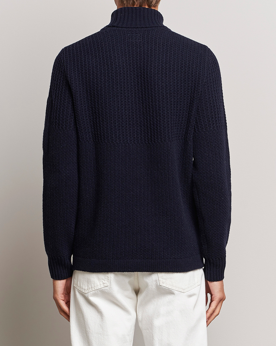 Men | Sweaters & Knitwear | C.P. Company | Heavy Knitted Lambswool Rollneck Total Eclipse