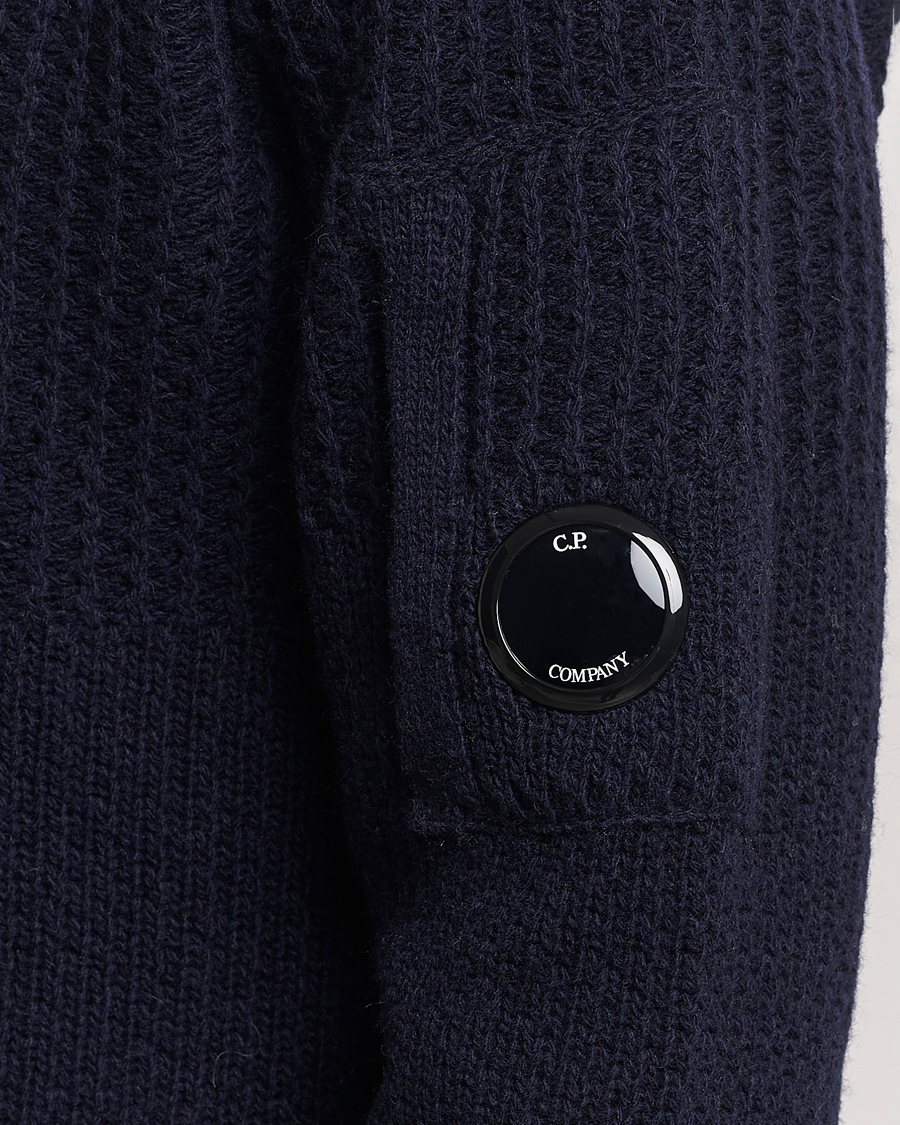 Men | Sweaters & Knitwear | C.P. Company | Heavy Knitted Lambswool Rollneck Total Eclipse