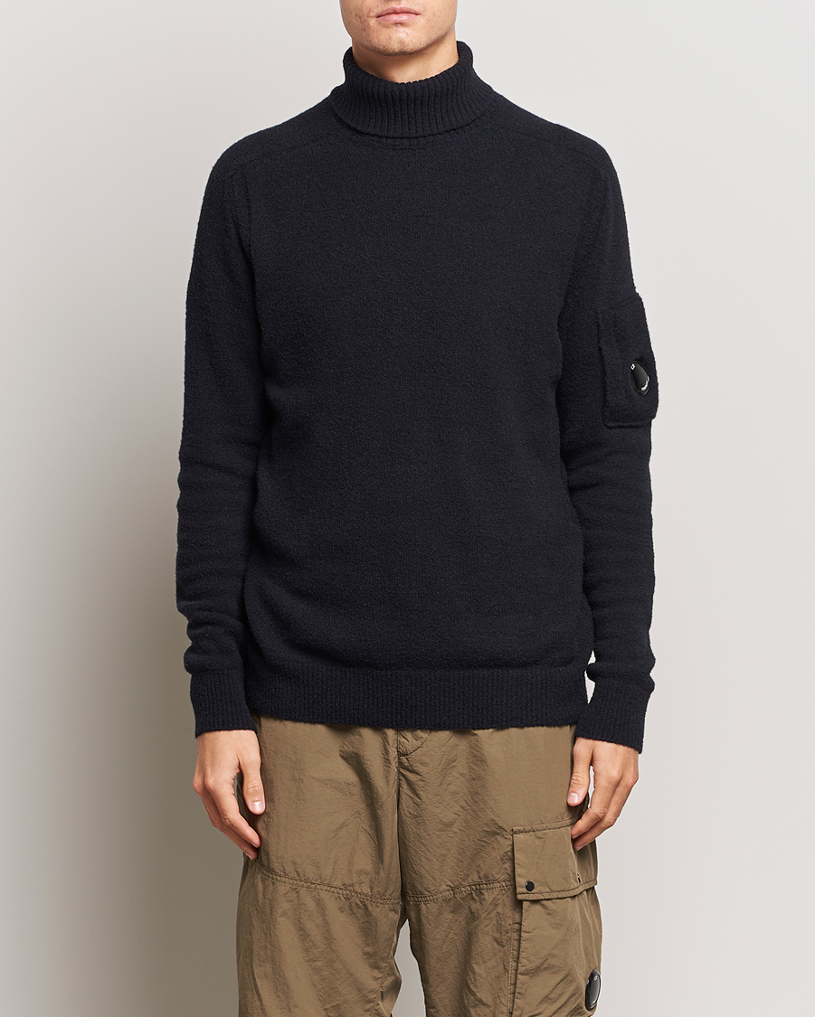 Men | Sweaters & Knitwear | C.P. Company | Fleece Knit Rollneck Black