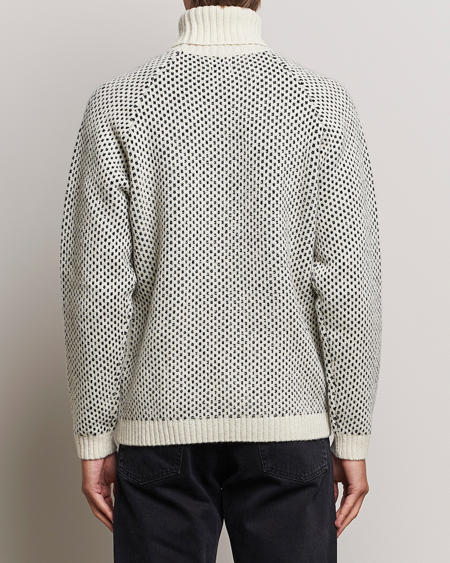 Men | Sweaters & Knitwear | C.P. Company | Wool Jaquard CP 3 Knitted Rollneck White