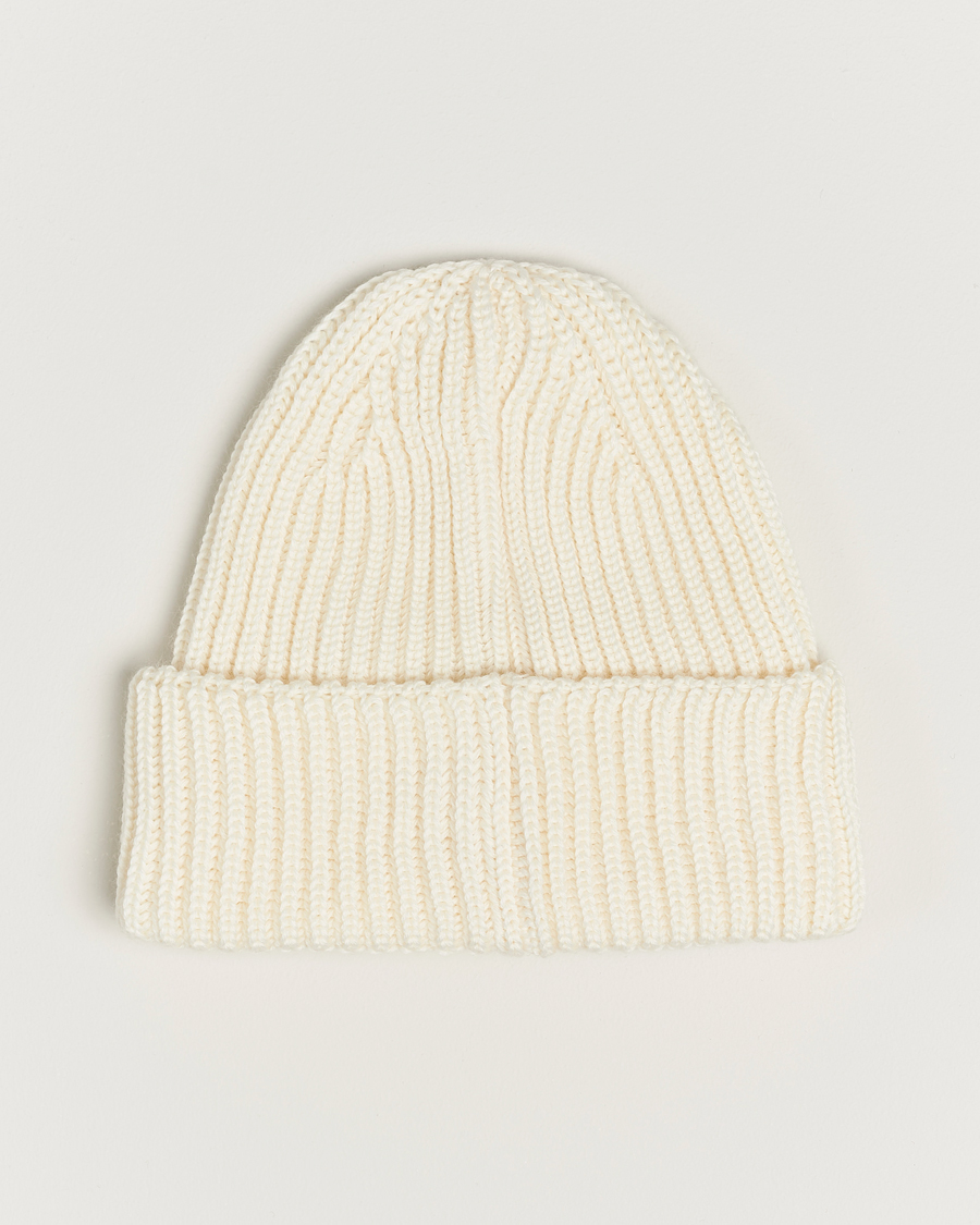 C.P. Company Knitted Merino Goggle Beanie White at CareOfCarl.com