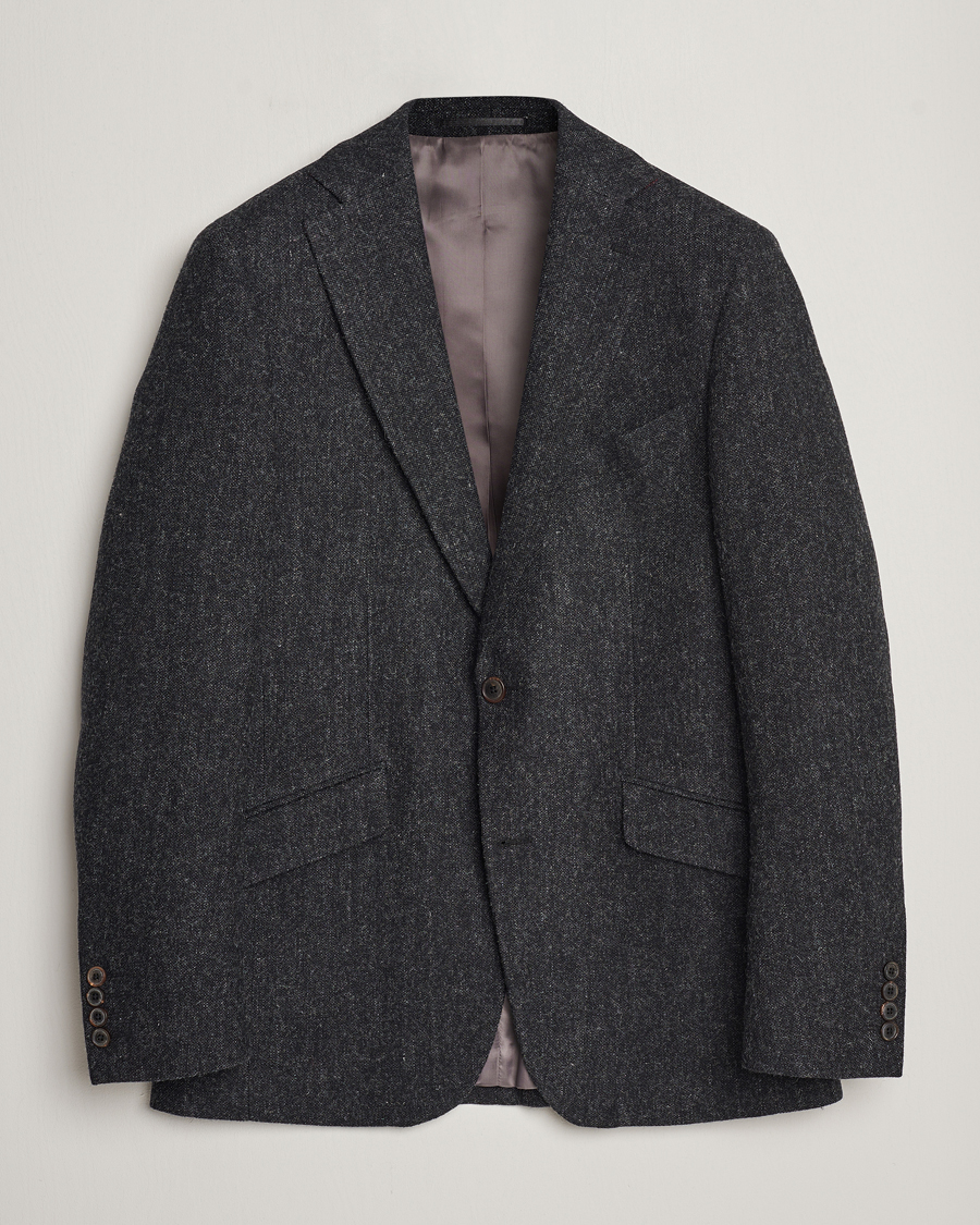 Men | Tweed Blazers | Walker Slater | Edward Wool Donegal Blazer Charcoal