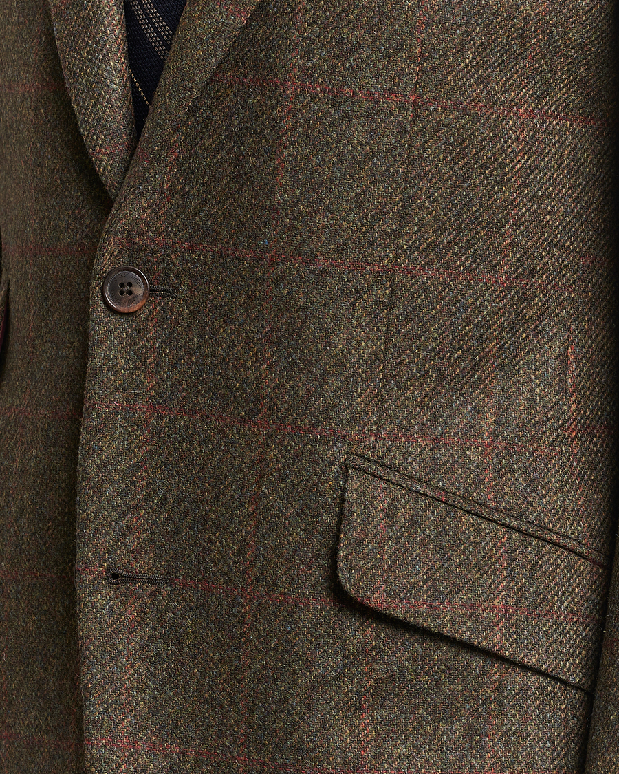 Men | Blazers | Walker Slater | Edward Lambswool Windowpane Blazer Green
