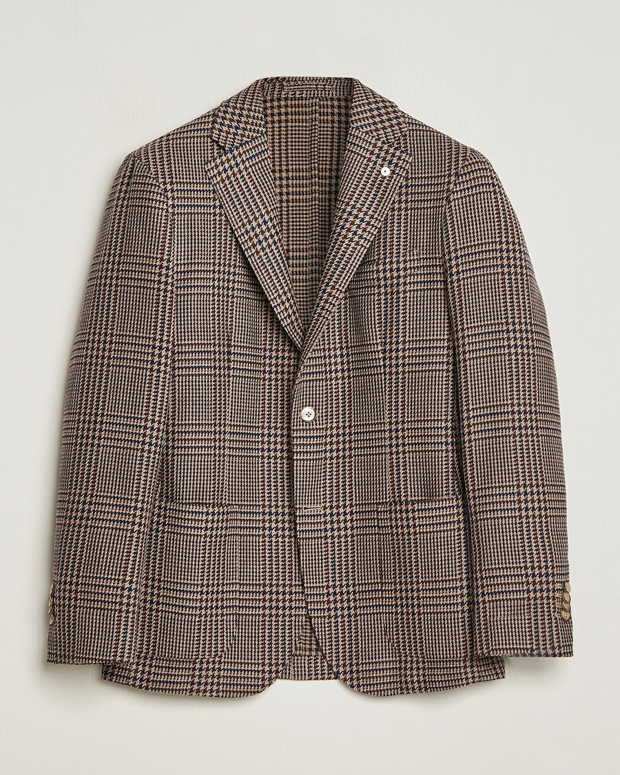 Men | Wool Blazers | L.B.M. 1911 | Jack Regular Checked Wool Blazer Brown