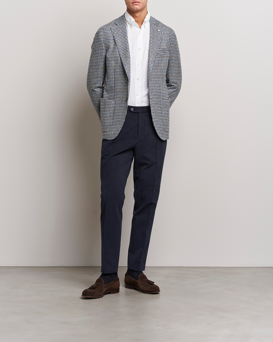Men | Blazers | L.B.M. 1911 | Jack Regular Checked Wool Blazer Blue