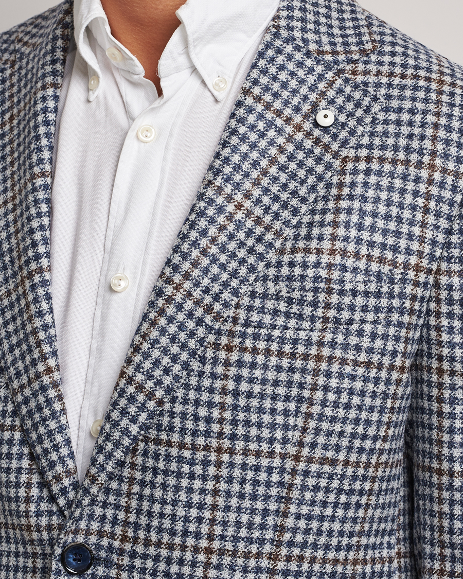 Men | Blazers | L.B.M. 1911 | Jack Regular Checked Wool Blazer Blue