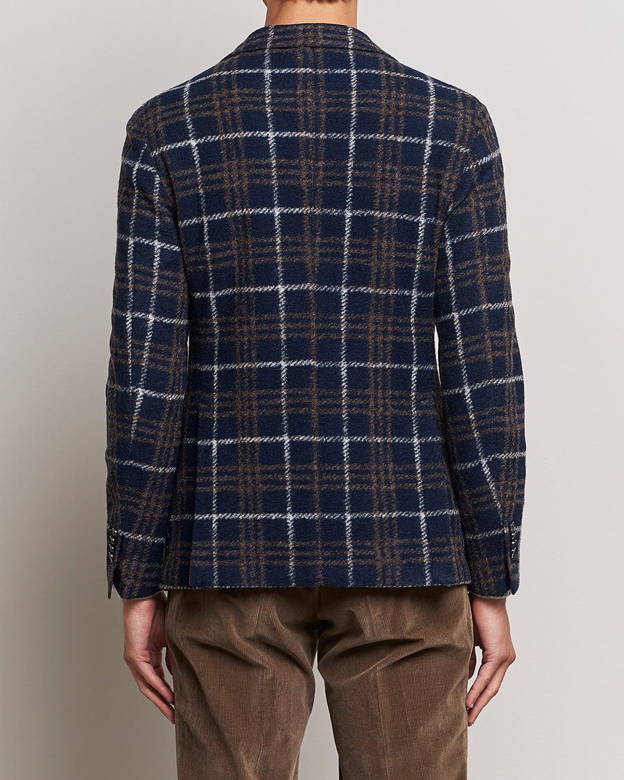 Men | Blazers | L.B.M. 1911 | Jack Checked Wool Jersey Blazer Navy