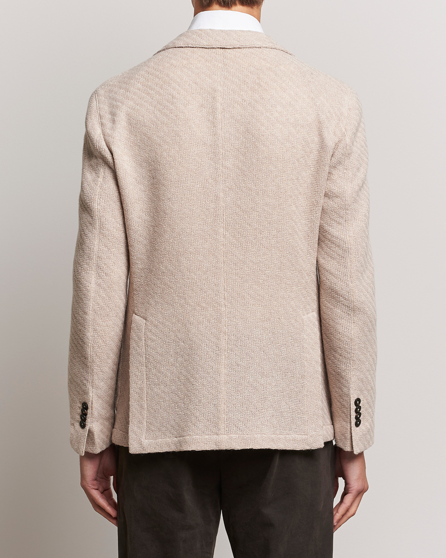 Men | Blazers | L.B.M. 1911 | Knitted Punto Wool Structure Blazer Beige