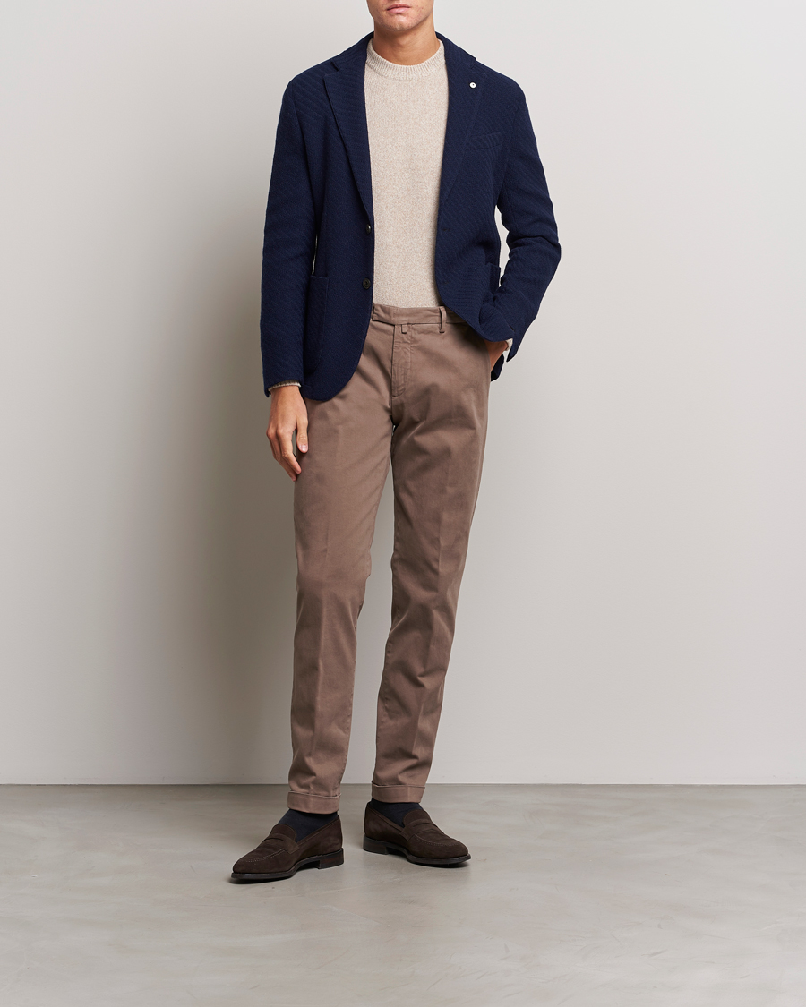 Men | Blazers | L.B.M. 1911 | Knitted Punto Wool Structure Blazer Navy