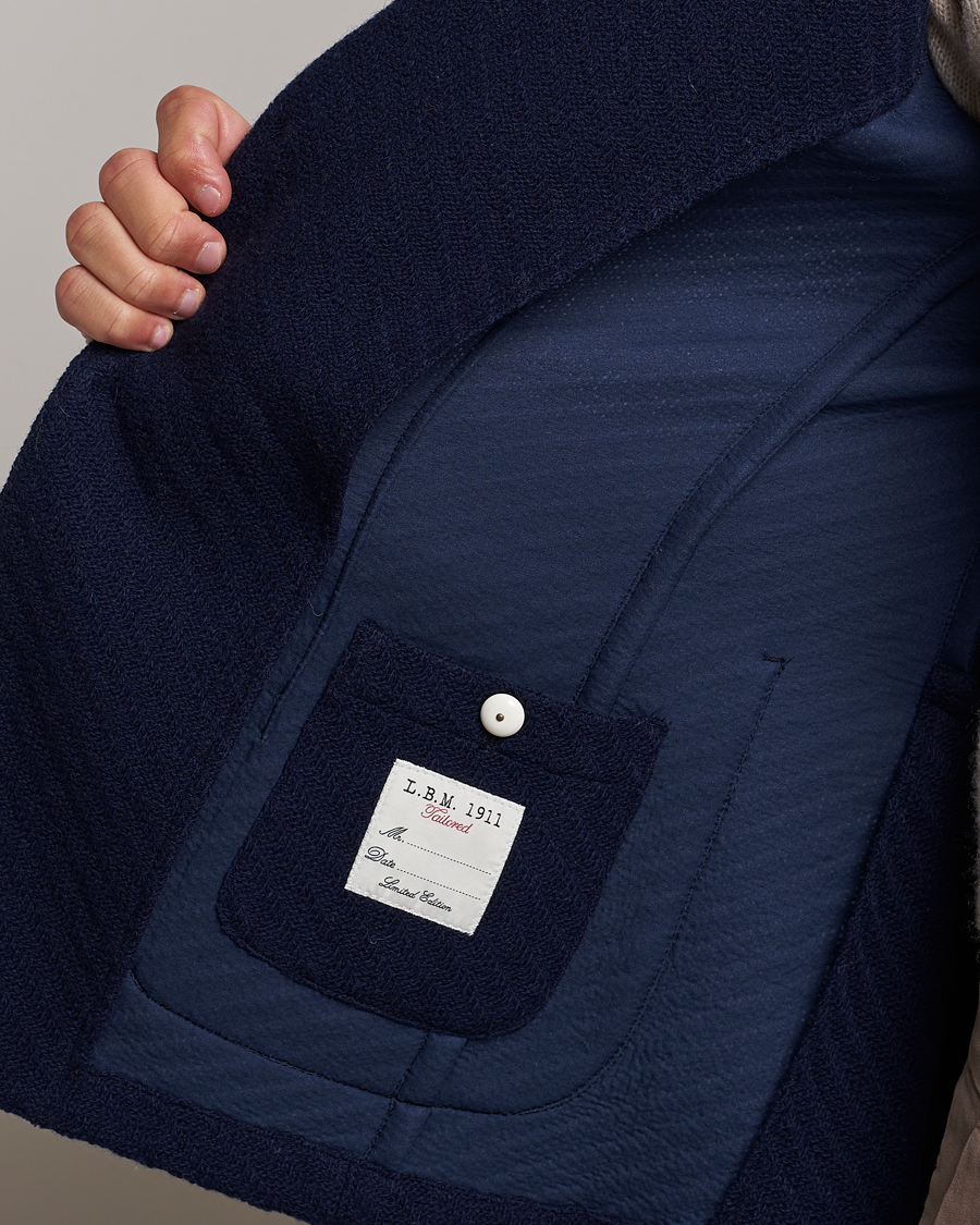 Men | Blazers | L.B.M. 1911 | Knitted Punto Wool Structure Blazer Navy