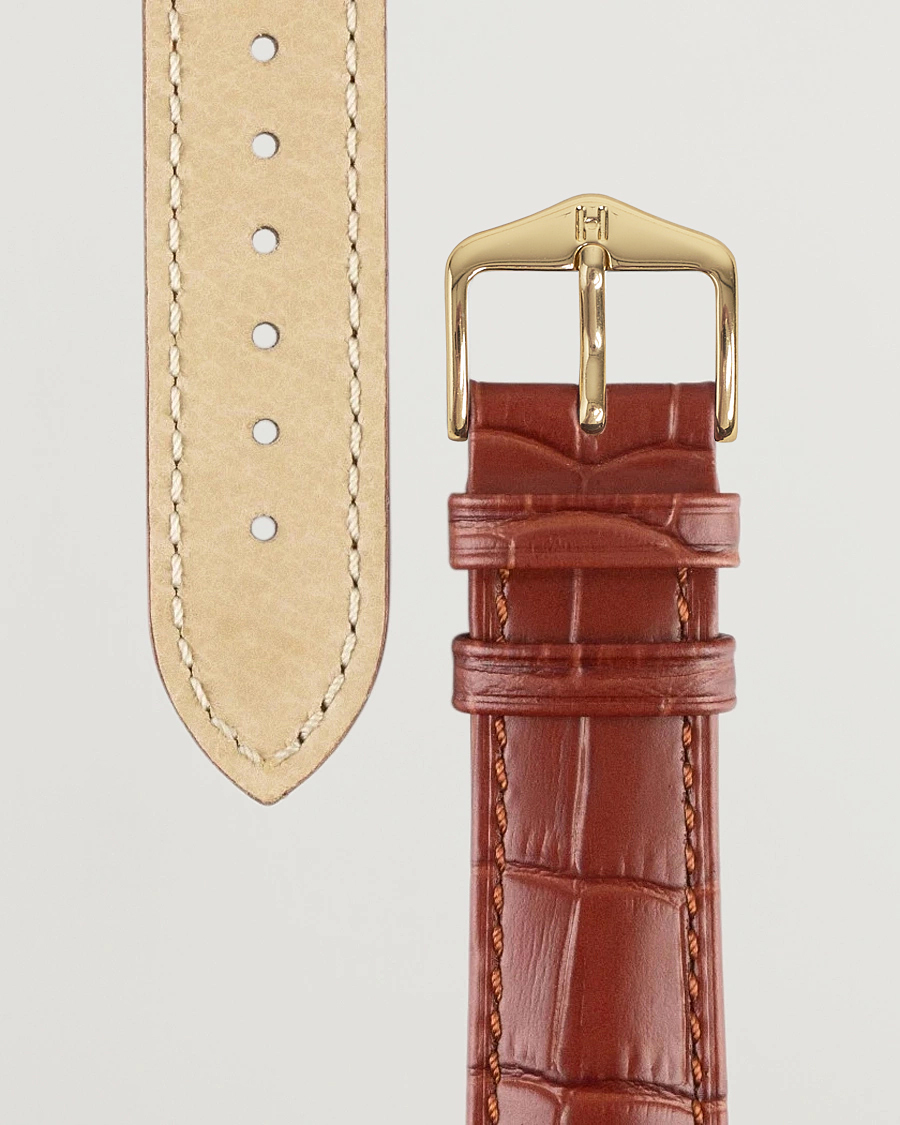 Men |  |  | HIRSCH Duke Embossed Leather Watch Strap Golden Brown