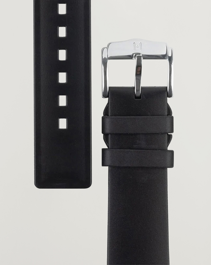 Men | Watch straps | HIRSCH | Pure Natural Rubber Watch Strap Black
