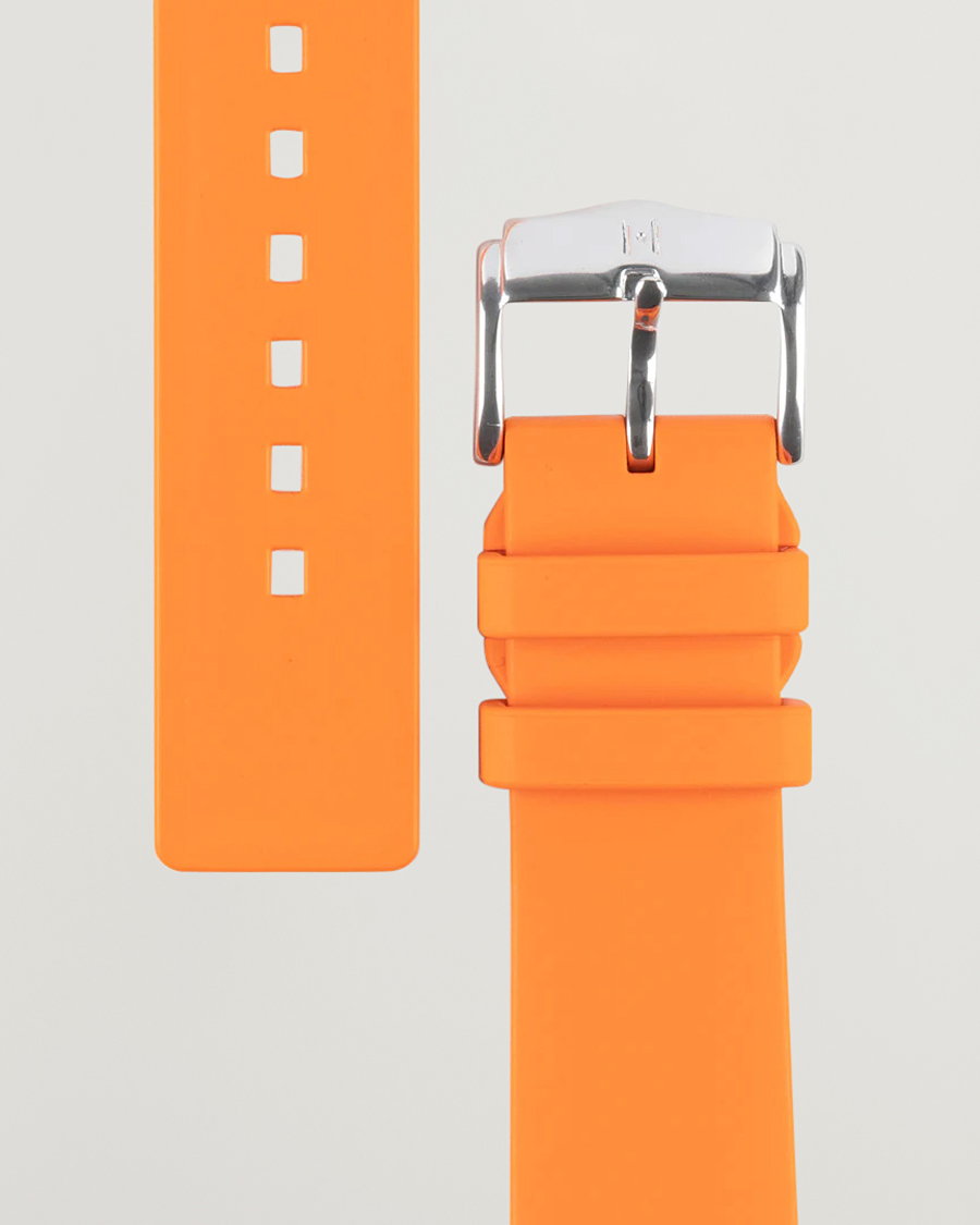 Men |  | HIRSCH | Pure Natural Rubber Watch Strap Orange