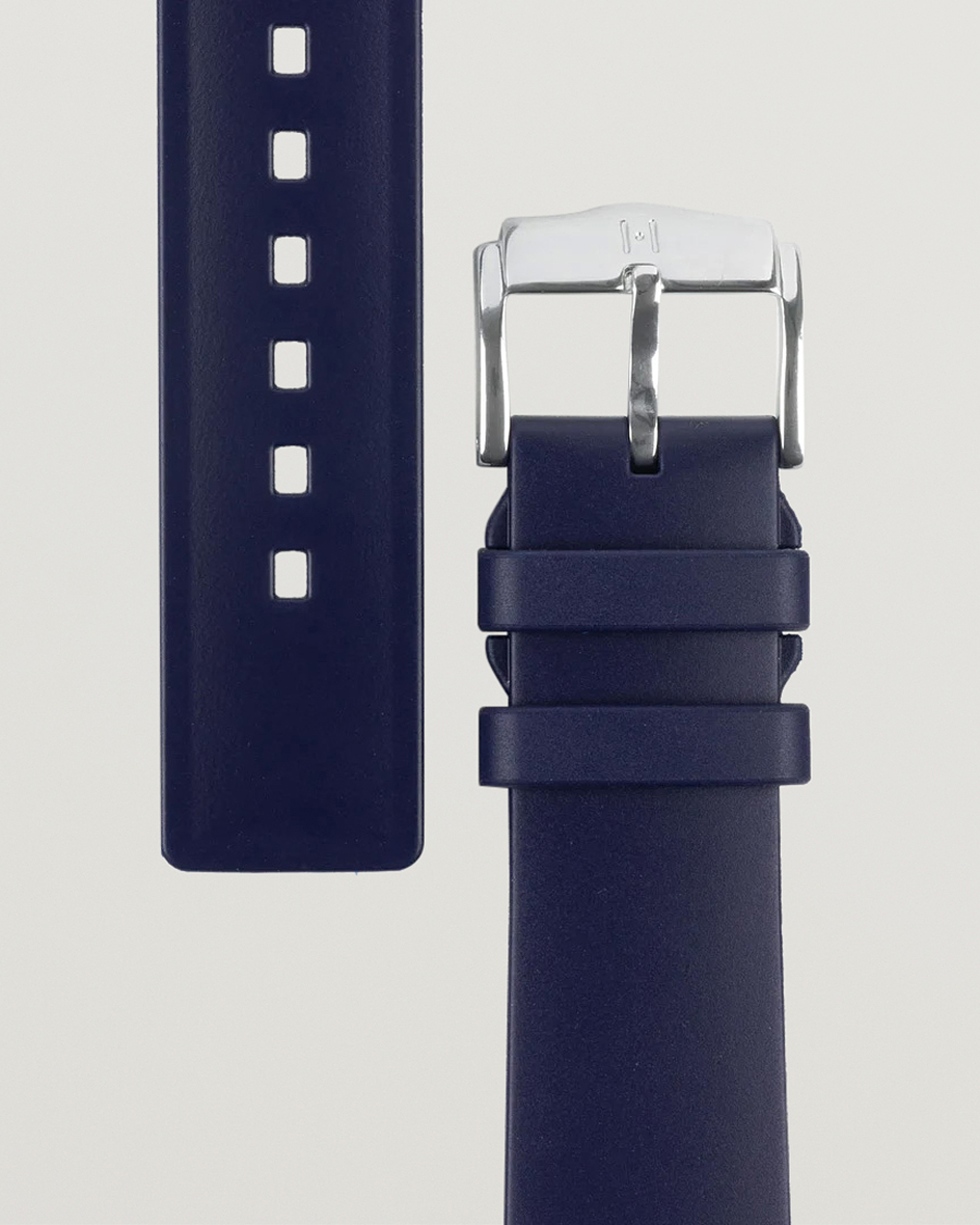 Men |  | HIRSCH | Pure Natural Rubber Watch Strap Blue