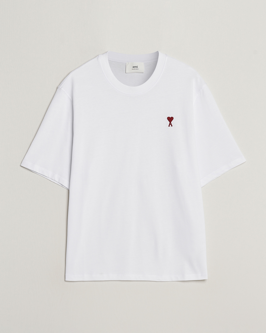 Men | White t-shirts | AMI | Heart Logo T-Shirt White