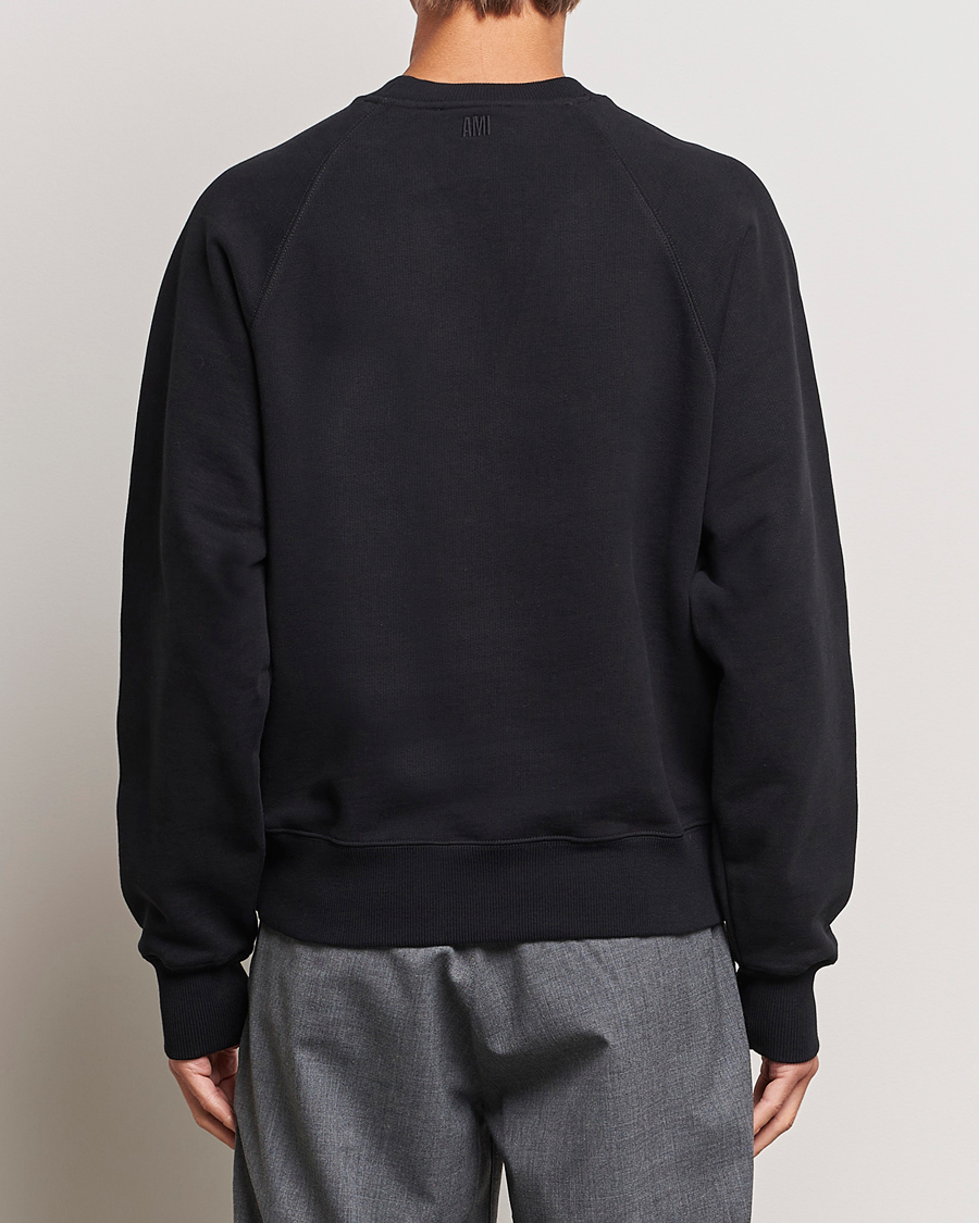 Men | Sweaters & Knitwear | AMI | Heart Logo Sweatshirt Black