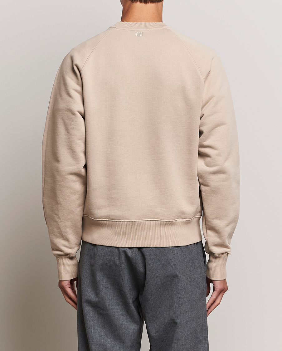 Men | Sweaters & Knitwear | AMI | Heart Logo Sweatshirt Beige