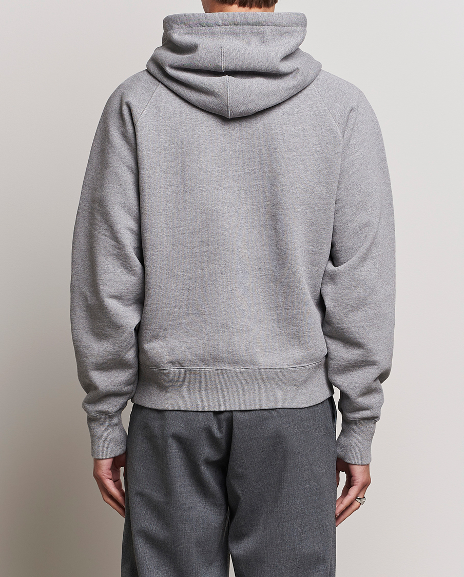 Men | Sweaters & Knitwear | AMI | Heart Logo Hoodie Heather Grey