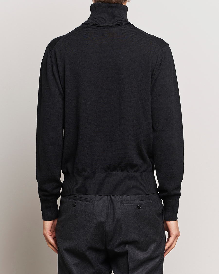 Men | Sweaters & Knitwear | AMI | Heart Logo Wool Turtleneck Black