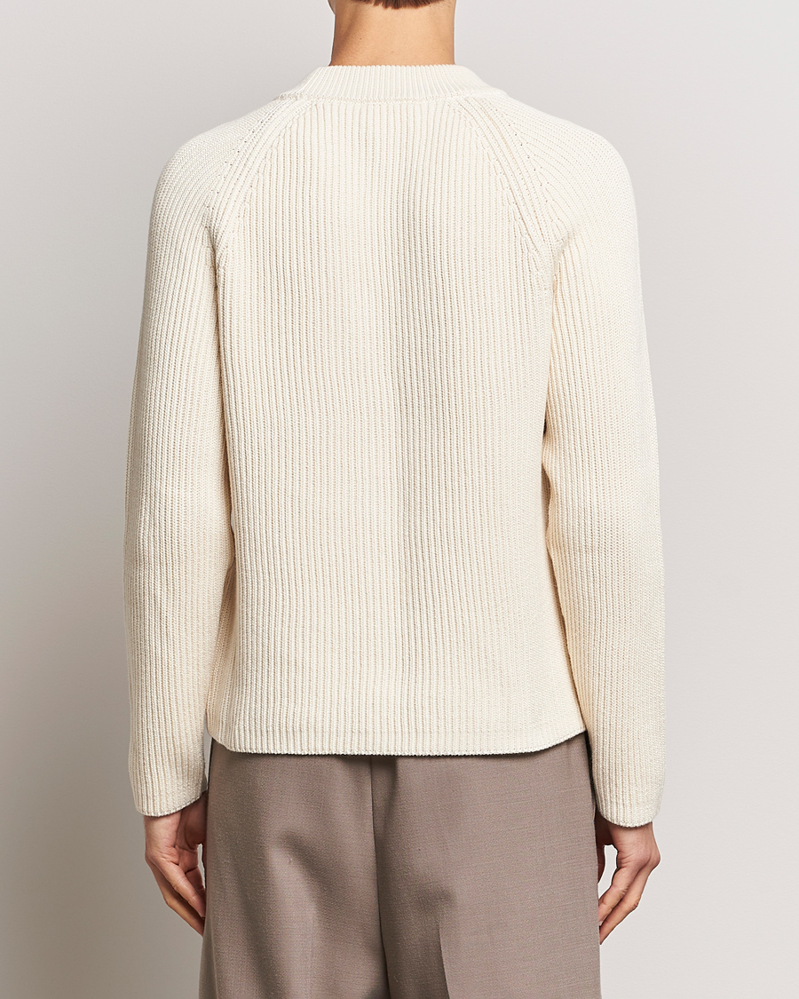 Men | Sweaters & Knitwear | AMI | Heavy Knitted Crew Neck Ivory