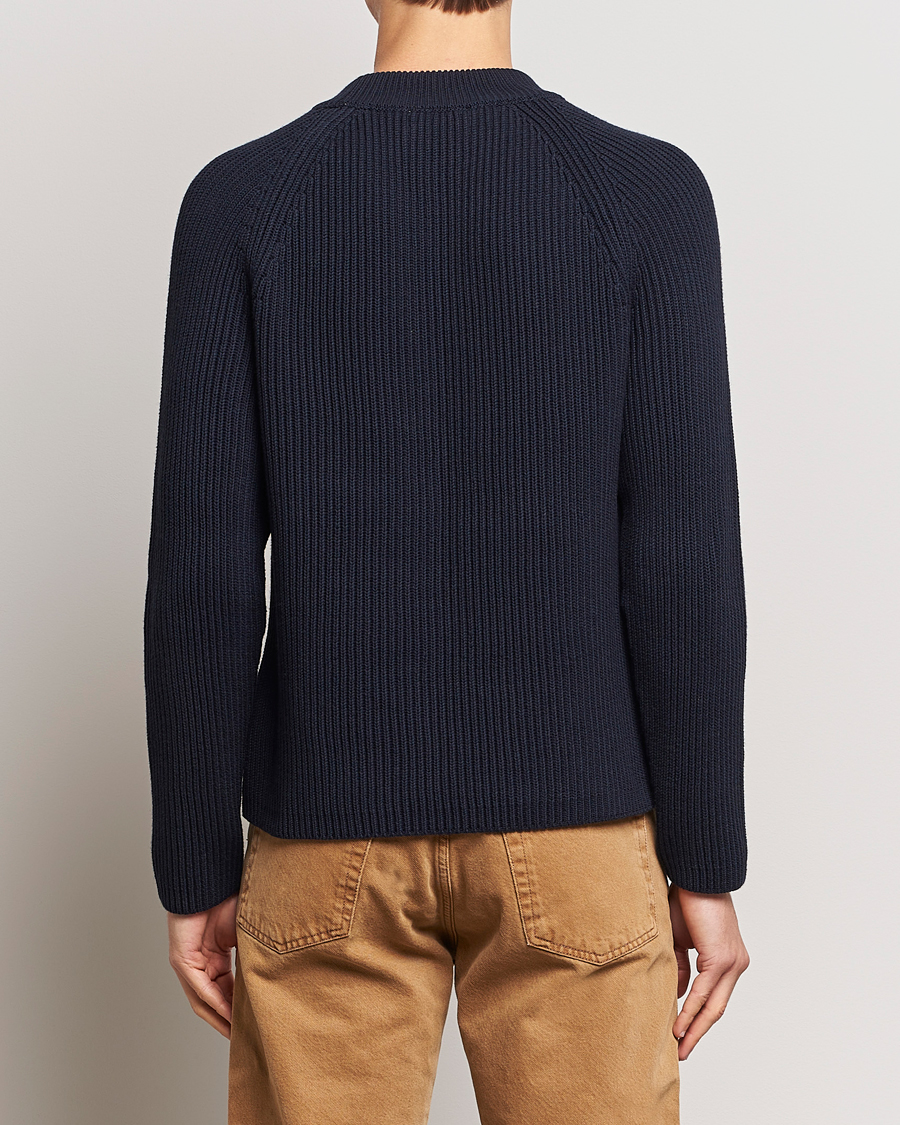 Men | Sweaters & Knitwear | AMI | Heavy Knitted Crew Neck Night Blue