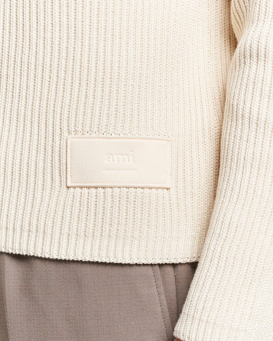 Men | Sweaters & Knitwear | AMI | Heavy Knitted Turtleneck Ivory