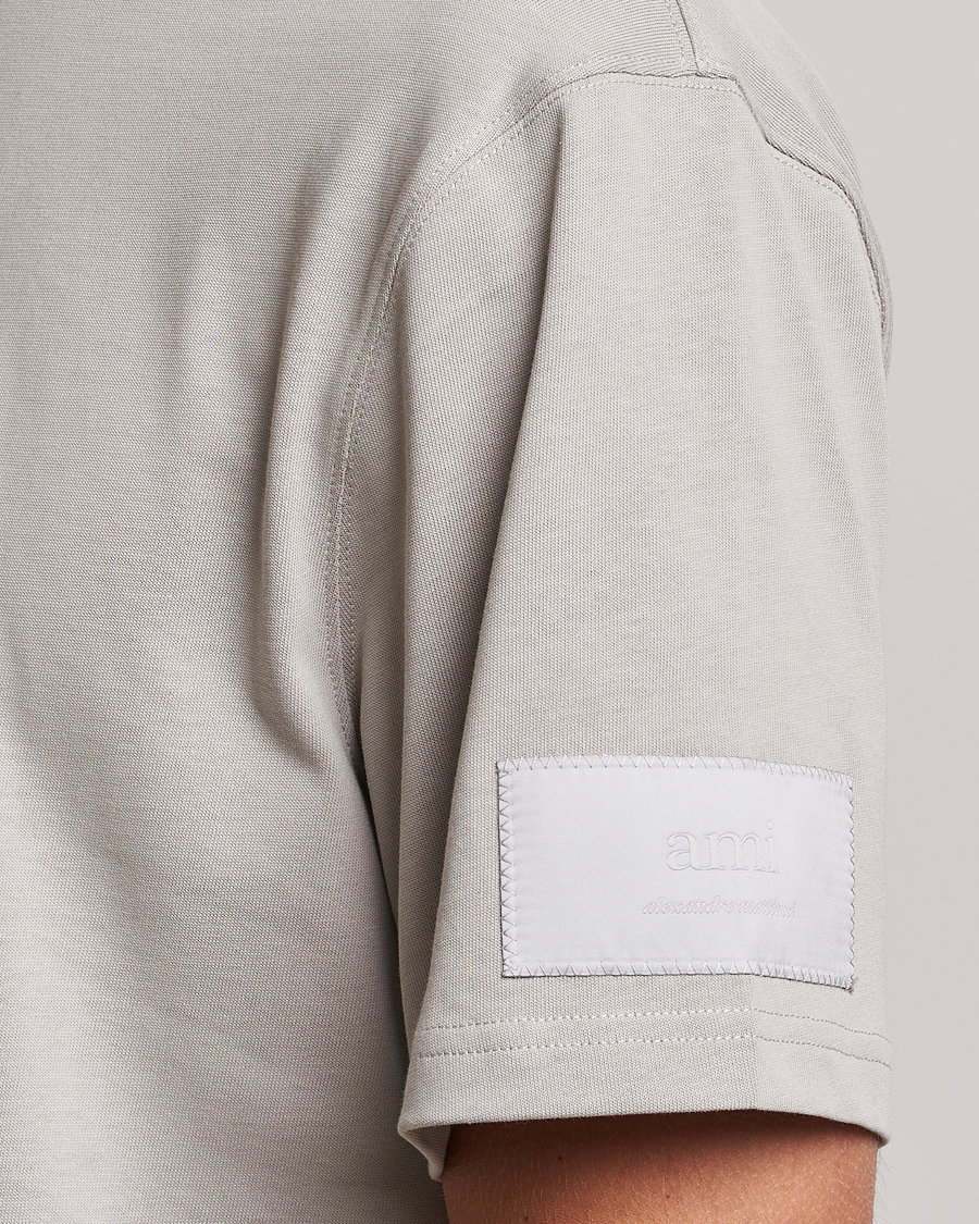 Men | T-Shirts | AMI | Fade Out Crew Neck T-Shirt Pearl Grey