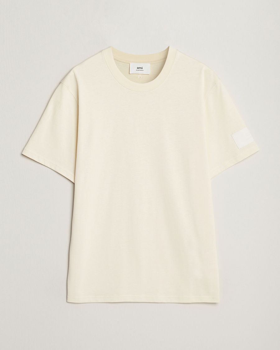 AMI Fade Out Crew Neck T-Shirt Ivory at CareOfCarl.com