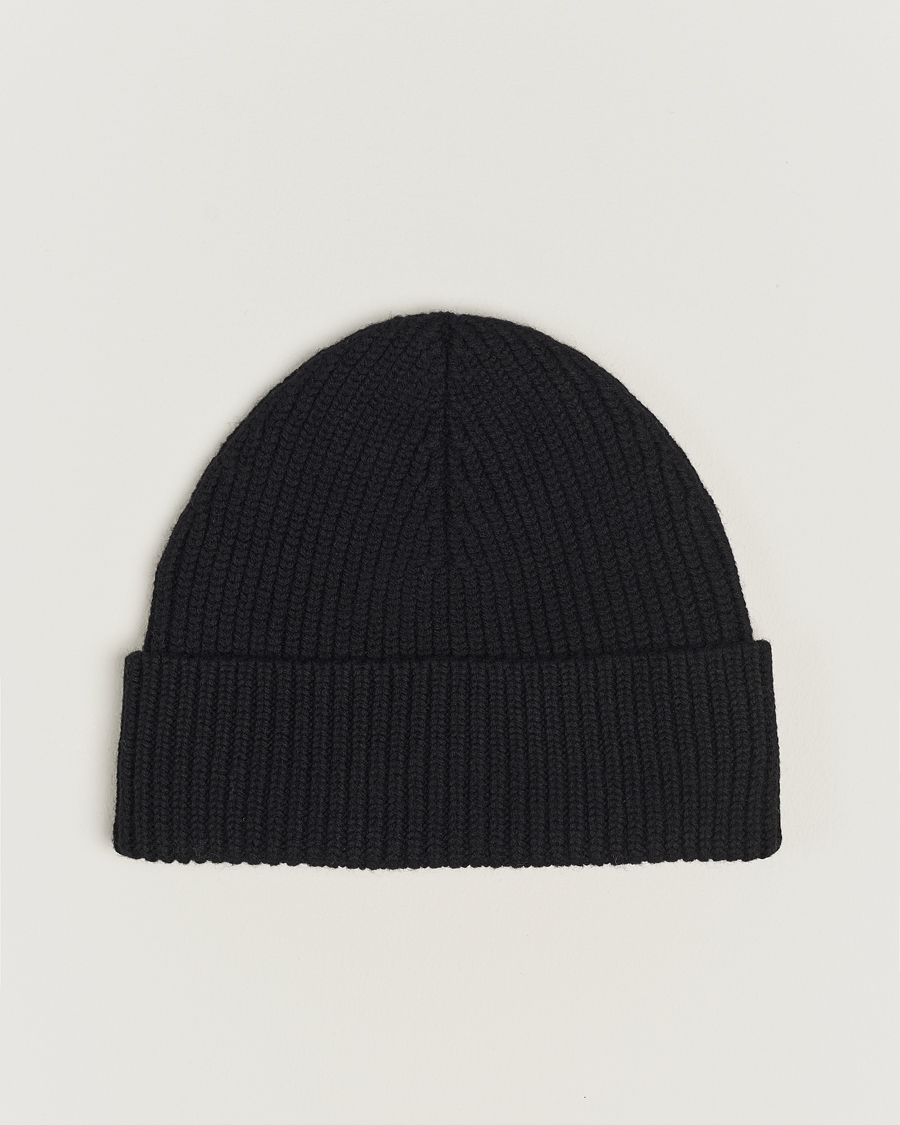 Men | AMI Heart Logo Beanie Black | AMI | Heart Logo Beanie Black