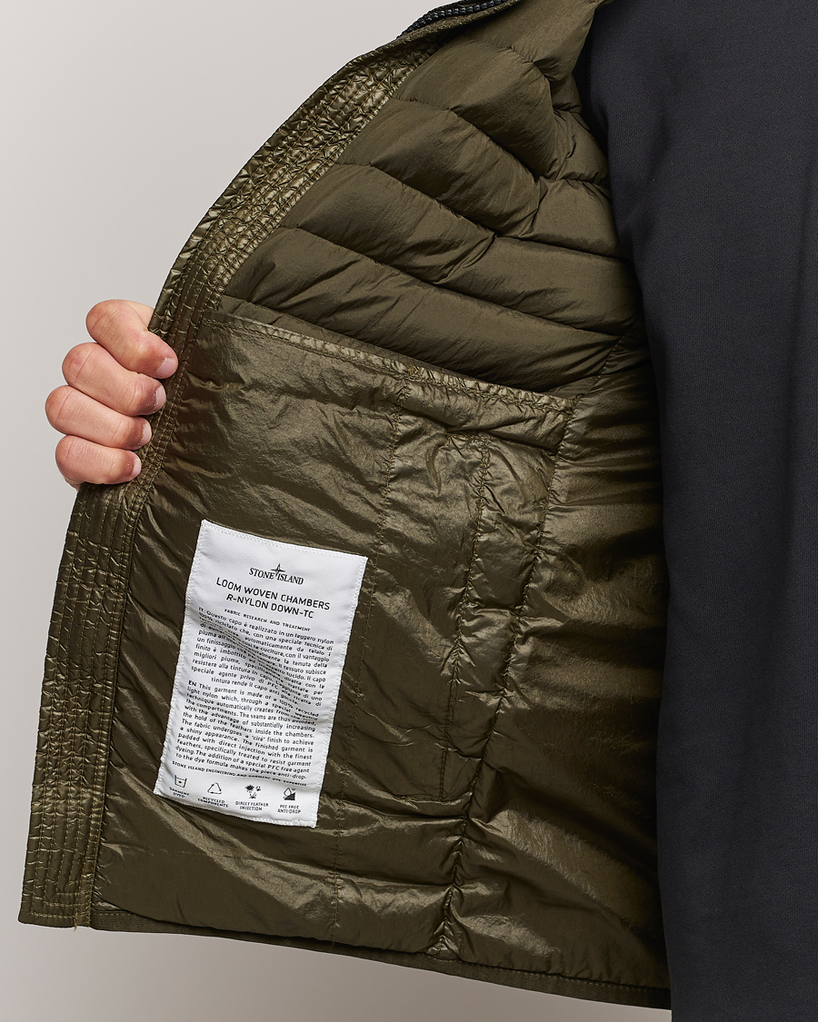 Stone Island Recycled Nylon Down-TC Vest Olive at CareOfCarl.com