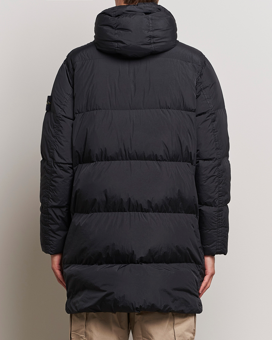Men | Coats & Jackets | Stone Island | Garment Dyed  Recycled Nylon Long Down Jacket Black