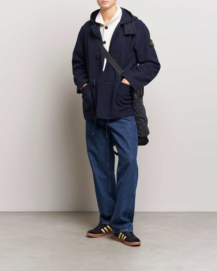 Men | Coats & Jackets | Stone Island | Panno Speciale Dufflejacket Blue Marine