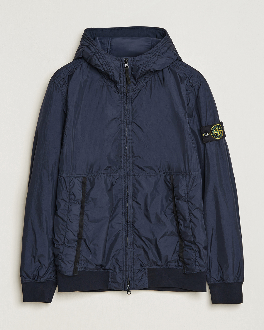 Men | Coats & Jackets | Stone Island | Garment Dyed Recycled Nylon Jacket Navy Blue