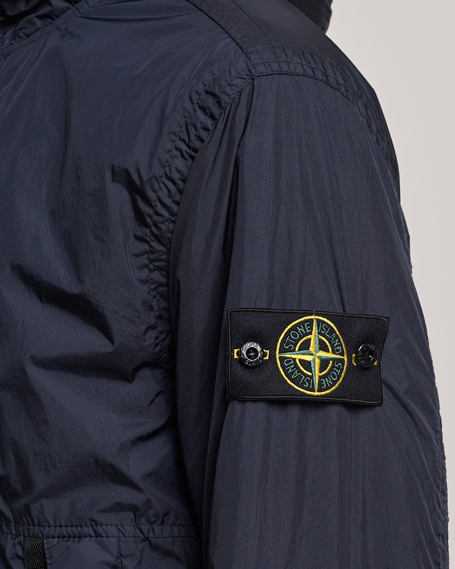 Men | Coats & Jackets | Stone Island | Garment Dyed Recycled Nylon Jacket Navy Blue