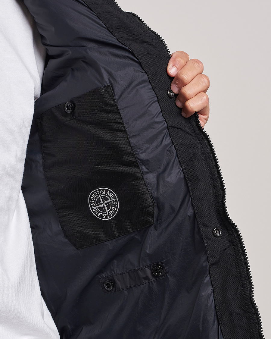 Men | Coats & Jackets | Stone Island | Garment Dyed Recycled Nylon Down Jacket Black