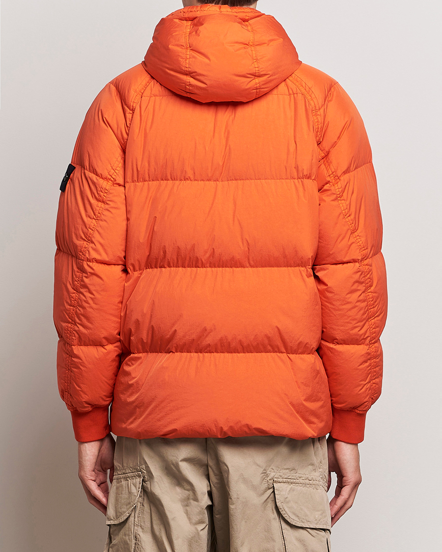 Men | Coats & Jackets | Stone Island | Garment Dyed Recycled Nylon Down Jacket Orange Red
