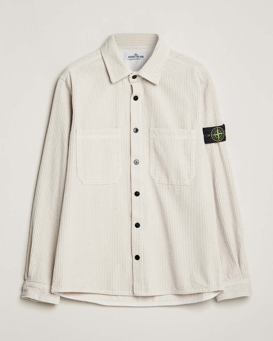 Stone Island Garment Dyed Corduroy Overshirt Plaster at CareOfCarl.com