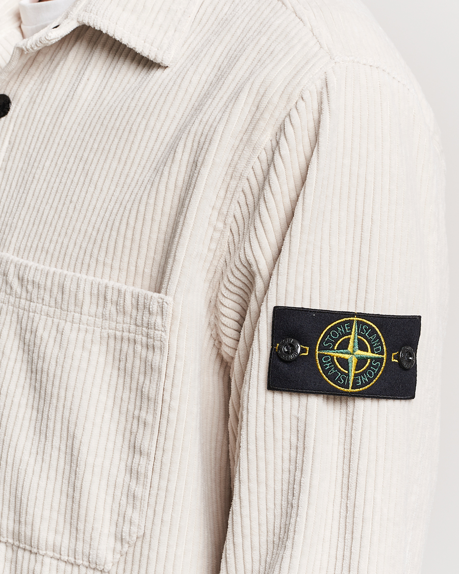 Men | Shirts | Stone Island | Garment Dyed Corduroy Overshirt Plaster