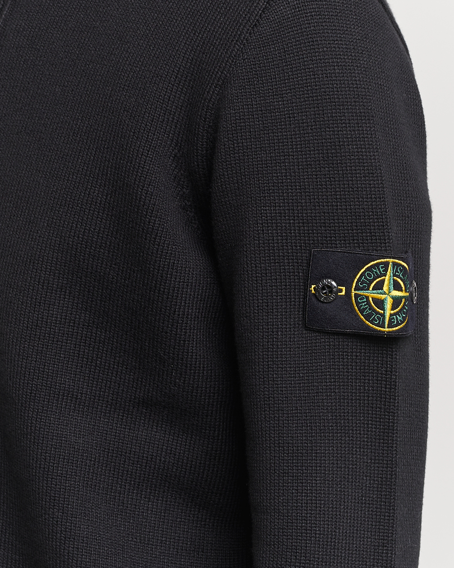 Men | Sweaters & Knitwear | Stone Island | Winter Cotton Cardigan Black