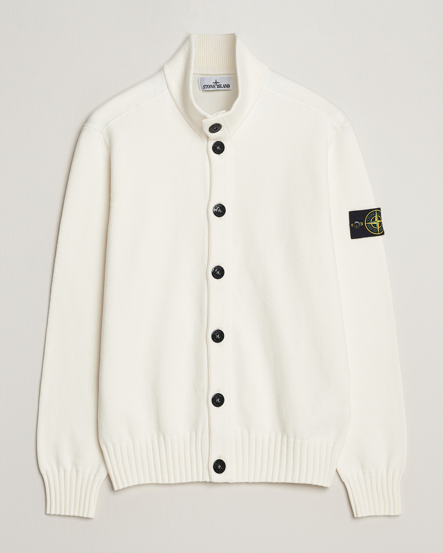 Men | Sweaters & Knitwear | Stone Island | Winter Cotton Cardigan Natural