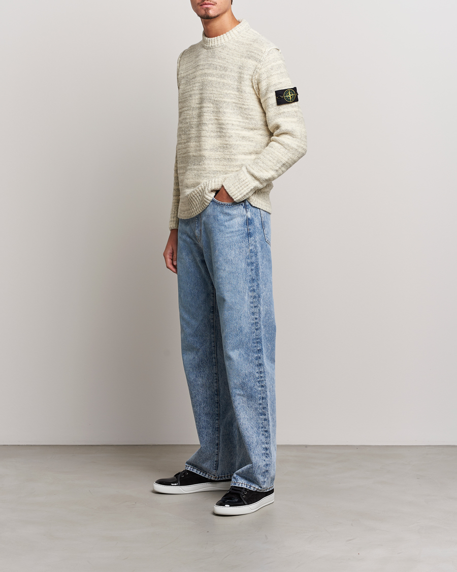 Men | Sweaters & Knitwear | Stone Island | Knitted Wool/Nylon Sweater Plaster