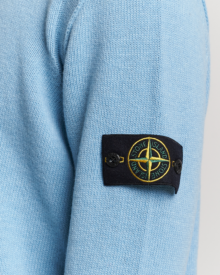 Men | Sweaters & Knitwear | Stone Island | Knitted Lambwool Sweater Sky Blue