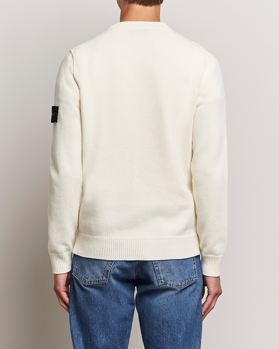 Men | Sweaters & Knitwear | Stone Island | Knitted Lambwool Sweater Natural