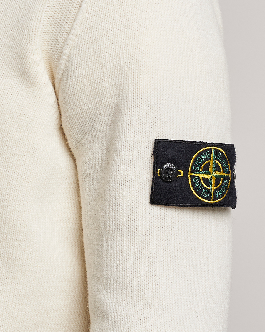 Men | Sweaters & Knitwear | Stone Island | Knitted Lambwool Sweater Natural